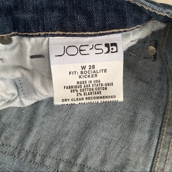Joe's Jeans Socialite Kicker Kennedy Wash Blue Stretch Capri Jeans - Picture 7 of 7